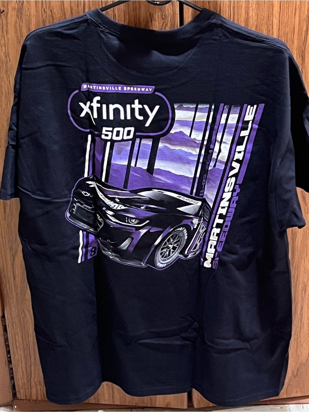 Nascar Xfinity 500 Martinsville Speedway Men's Black & Purple Graphic Tee